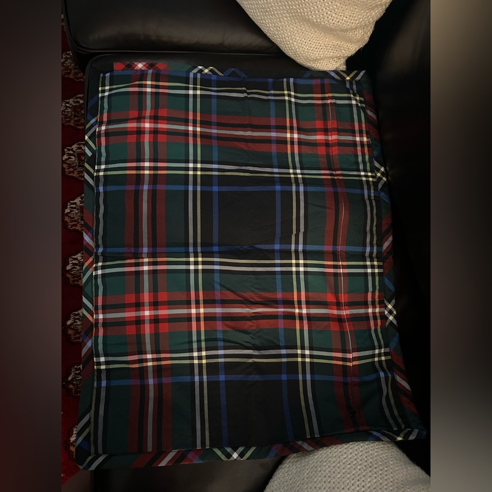 Williams Sonoma Home Black Tartan Plaid Standard Pillow Sham (one)